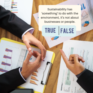 Sustainability and something about the environment myth image
